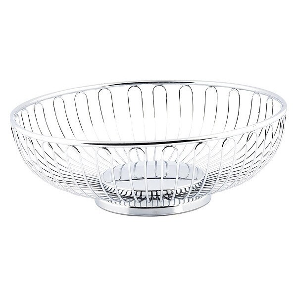 Tablecraft Chalet Rnd Basket, Chrme Pltd, 8.25"X2.1" - 4170