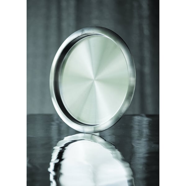 Service Ideas Tray with Removable Insert, 12" Round, Stainless Steel, Dark Tungsten - TR1412RIDT