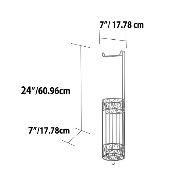 Home Basics Home Basics Satin Nickel Seville Toilet Paper Holder - ZOR96250
