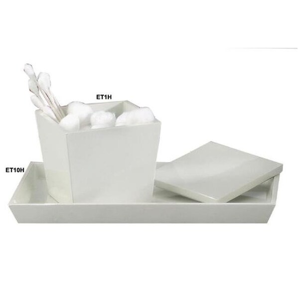 Tatara Group Tatara Group  ET10H Elegant Collection Amenity Tray - White Resin -pack of 3 - ET10H
