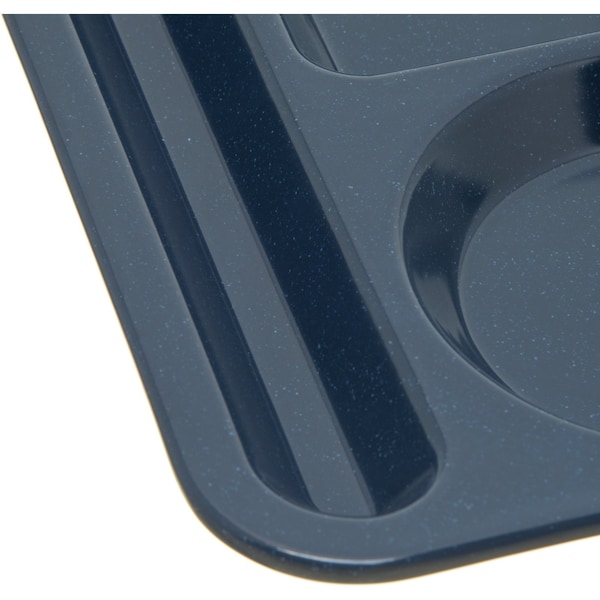 Carlisle Foodservice Lt Hand Hvy Wt, 6-Comp Tray, Blue, PK12 - 4398035