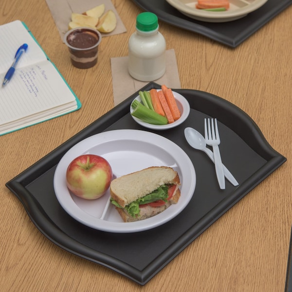 Carlisle Foodservice Tray, 17"x 1", Black, PK12 - 1217BT03