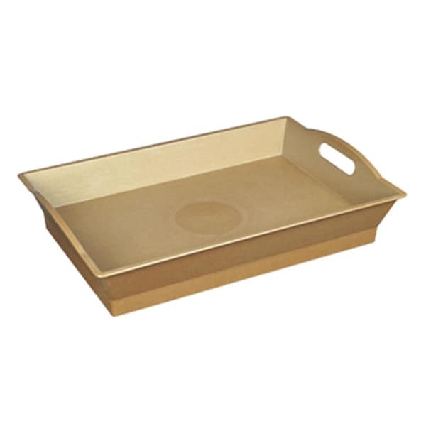 Perro Chino TRAYSWICK-6 PVC Serving Tray, Wicker - Small, 6PK - PE3036496
