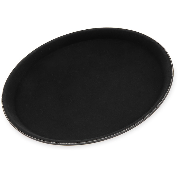Carlisle Foodservice Round Tray, 11-1/4", Black, PK12 - 1100GL004
