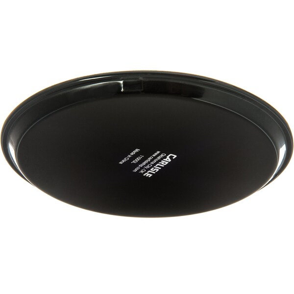 Carlisle Foodservice Round Tray, 11-1/4", Black, PK12 - 1100GL004