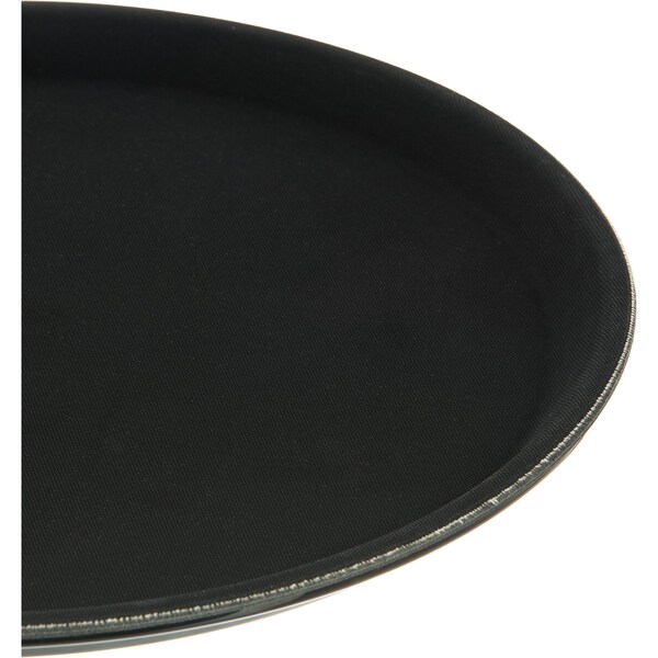 Carlisle Foodservice Round Tray, 11-1/4", Black, PK12 - 1100GL004