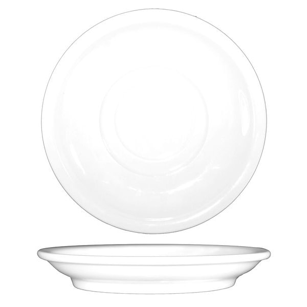 Iti Saucer, 6 In. Dia., European White, PK36 - DO-2