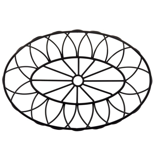 Tablecraft Oval Serving Basket, Black Metal, 9x6x2.5 - 10536