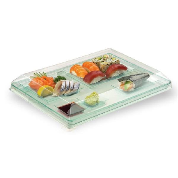 Packnwood Transparent Green Klarity Tray, 50PK - 210KLARTRAY