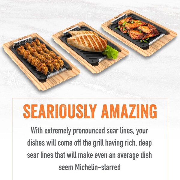 Yukon Glory Wooden Trays & Cast Iron Pan Set - YG-663