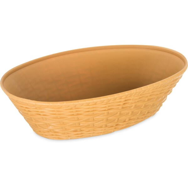 Carlisle Foodservice Oval Basket, 1.1 qt., Straw, PK12 - 650467