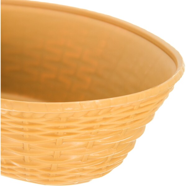 Carlisle Foodservice Oval Basket, 1.1 qt., Straw, PK12 - 650467