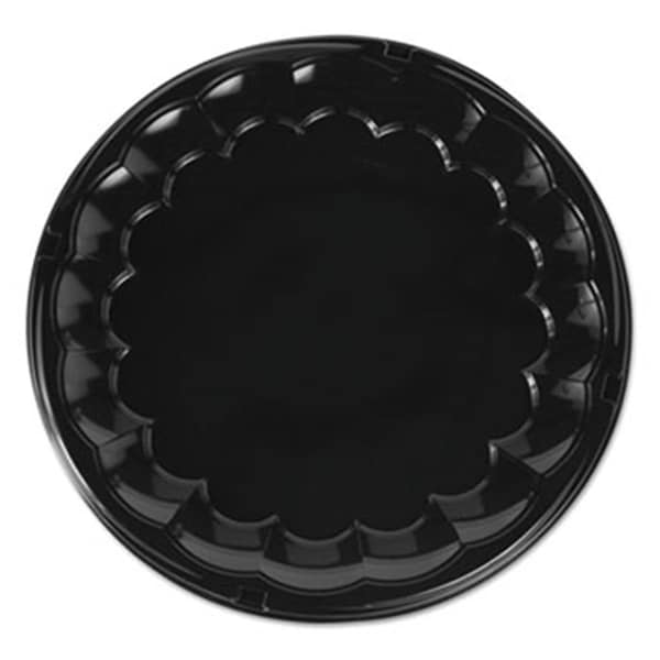 Pactiv Plastic Smartlock Caterware Trays, Black - 16 in. dia. - 50 Per Carton, 50PK - 9816KY