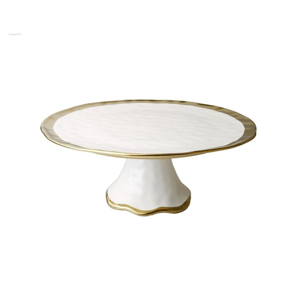 Classic Touch Decor Classic Touch  White Ceramic Rectangular Tray with 3 Bowls with Silver Border - 15 x 6 x 3 in. - WPS508