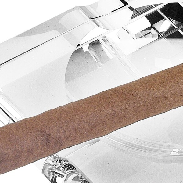 Homeroots 7 in. Hand Crafted Square Crystal Cigar Ash Tray - 375763