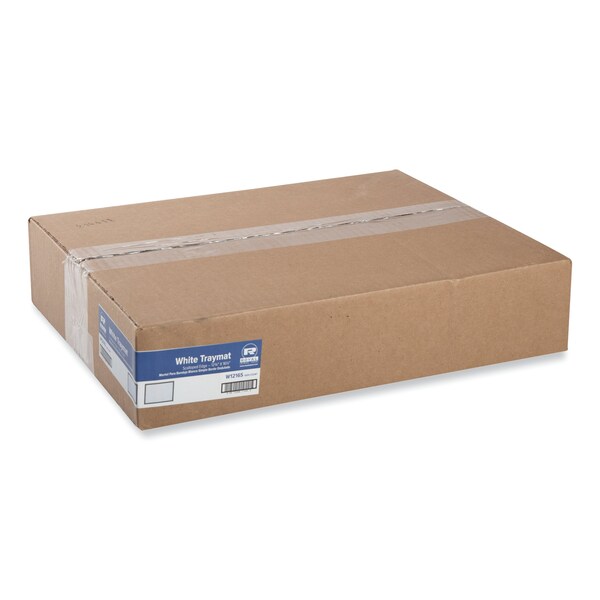 Amercareroyal Embossed Scalloped Edges Traymats, 12.75 x 16.5, White, 1000PK - W1216S