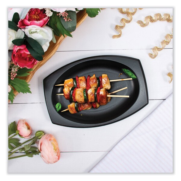 Dart Quiet Classic Laminated Foam Dinnerware, Platter, 9.8 in. x 6.7 in., Black, 500PK - 9PRBQR