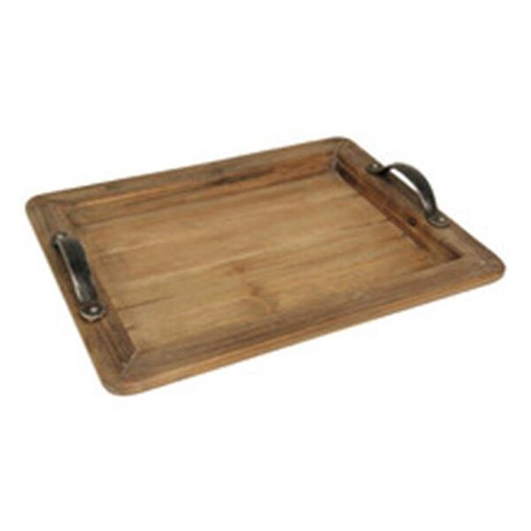 Cheungsrattan CheungsRattan 4717 Natural Wooden Tray with Vertical Handles - 4717