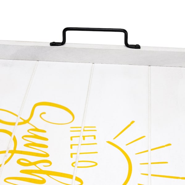 Elegant Designs Elegant Designs Decorative Wood Serving Tray, "Hello Sunshine" - HG2000-WHS