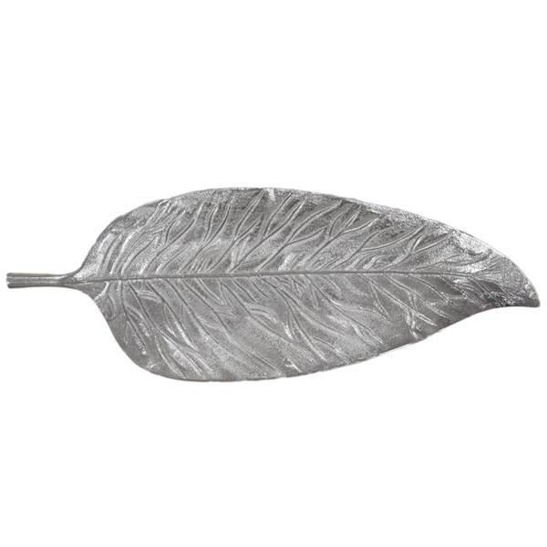 Bbh Homes 10.23 x 3.54 x 0.46 in. Handmade Silver Coated Decorative Aluminum Tray - UBBBVK060AB2020SC1HS