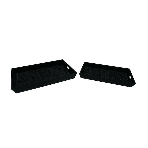 Perro Chino Grace Wood Tray, 2PK - PE3014682