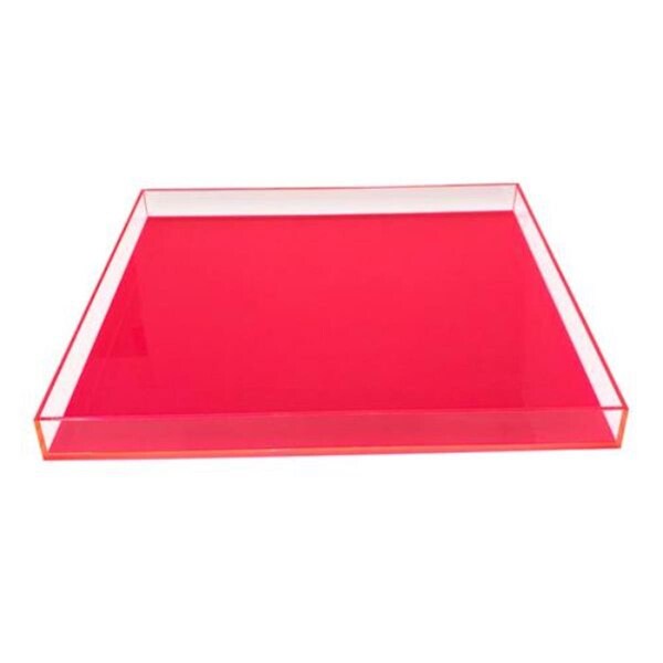 Trascocina Neon Hot Pink Lucite Tray - Large - TR2642934