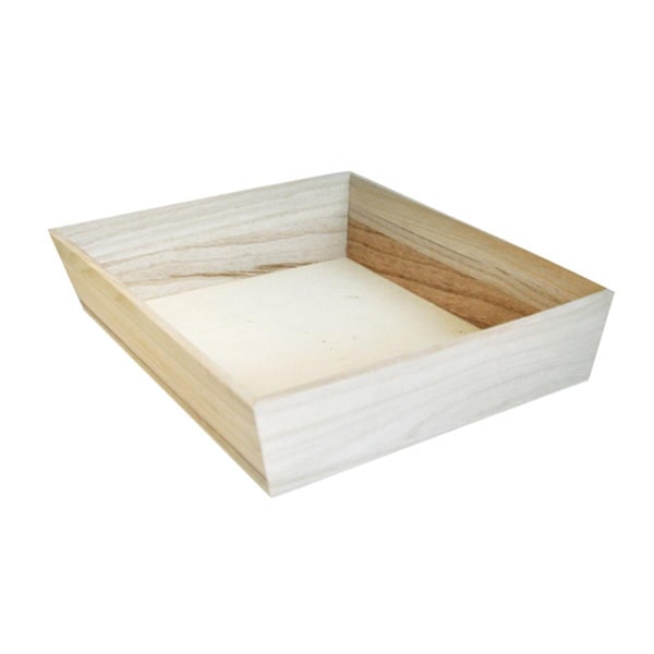 Packnwood 10.5 x 10.5 x 2.9 in. Heavy Duty Wooden Tray - 210WOODTRAY26H
