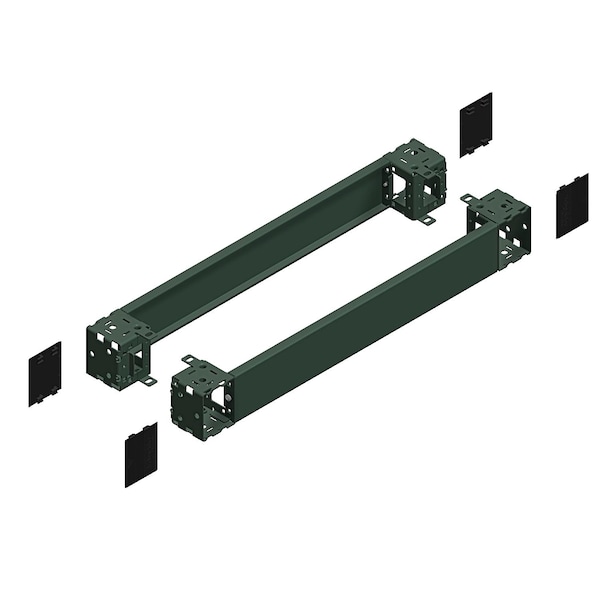 Schneider Electric Base frontal y trasera, PanelSeT SFN, Spacial SF, Spacial SM, para gabinete eléctrico W600mm, altura del zócalo H100mm - NSYSPF6100
