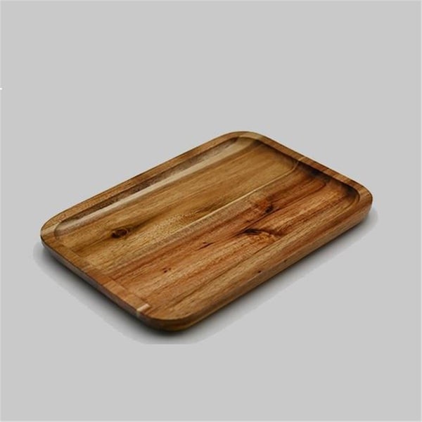 Wilmax 10 x 7 in. Acacia Serving Rectangle Tray & Dish Set of 12 - ZG-660210