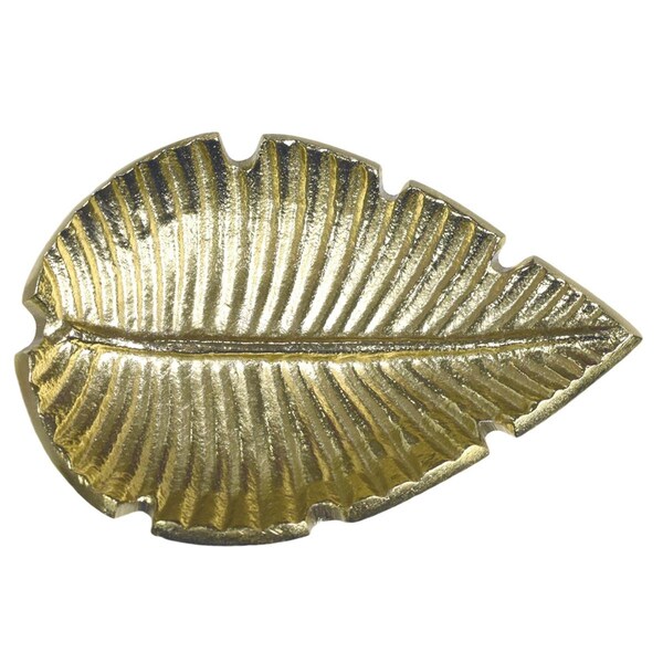 Bbh Homes 5.51 x 3.93 x 0.98 in. Handmade Gold Coated Decorative Aluminum Tray - UBBBVK041AB2020SC2HS