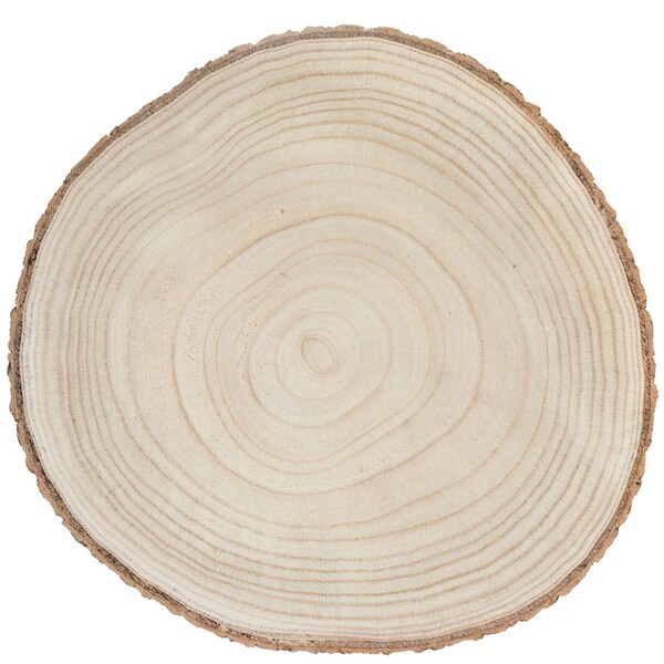 Vintiquewise Barky Natural Wood Slabs Rustic Ornament Slice Tray Table Charger 12 set of 4 - QI003847-12.4