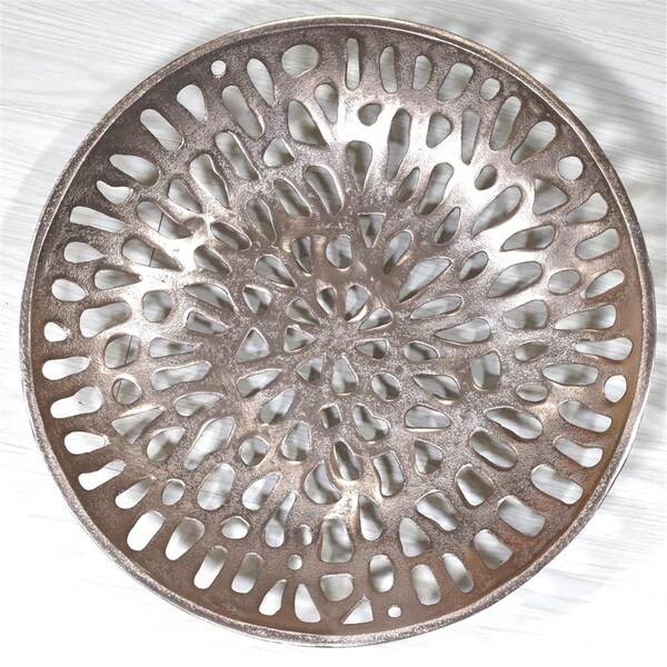 Bbh Homes 5.51 x 5.51 x 1.37 in. Handmade Bronze Coated Decorative Aluminum Tray - UBBBVK063AB2020SC3HS