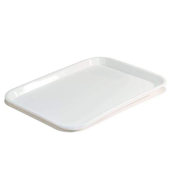 Hapco-Elmar Essential 10.5x13.75" Rect. Tray W/ Round Corners, White, PK 36 - R3000WHT