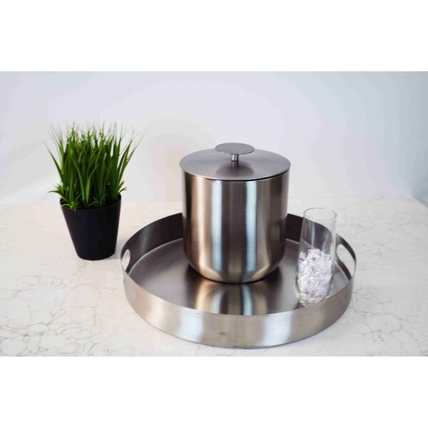 Brushed Stainless Steel Collection Brushed Stainless Steel 14.5 Round Tray, 6PK - S117