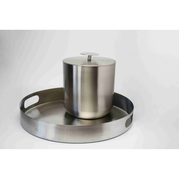Brushed Stainless Steel Collection Brushed Stainless Steel 14.5 Round Tray, 6PK - S117