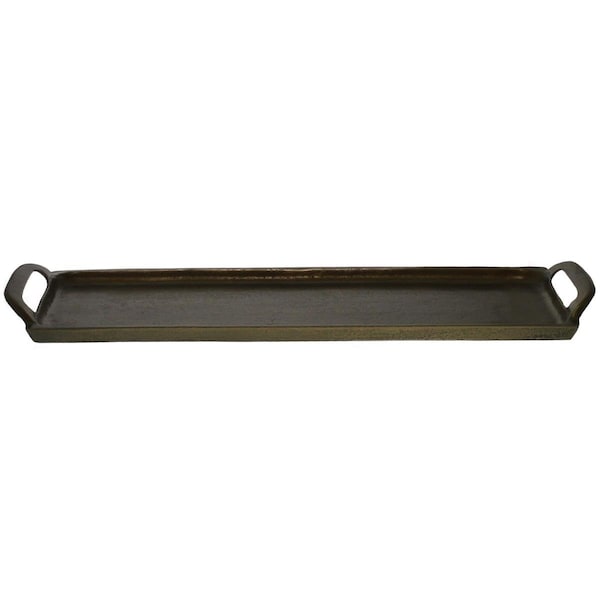 Homeroots Narrow Rectangular Tray, Bronze - 397861
