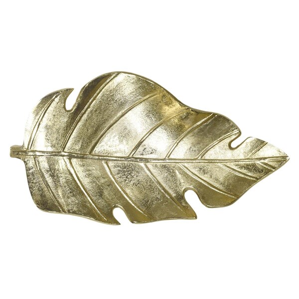Bbh Homes 6.49 x 3.14 x 0.7 in. Handmade Gold Coated Decorative Aluminum Tray - UBBBVK059AB2020SC2HS