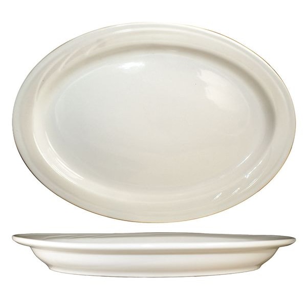Iti Platter, 12x8-1/2, American White, PK12 - Y-40