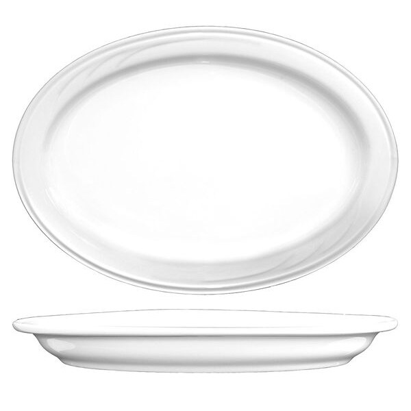 Iti Platter, 13x9-1/8, Bright White, PK12 - AM-14