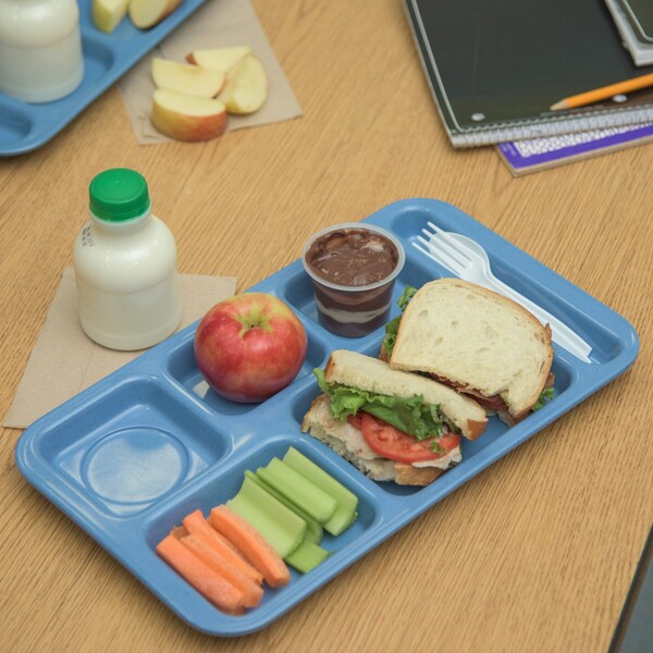 Carlisle Foodservice Right-Hand Space Saver Comp Tray, PK12 - 4398392