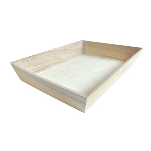 Packnwood 15.4 x 11.4 x 2.9 in. Heavy Duty Wooden Tray - 210WOODTRAY40H