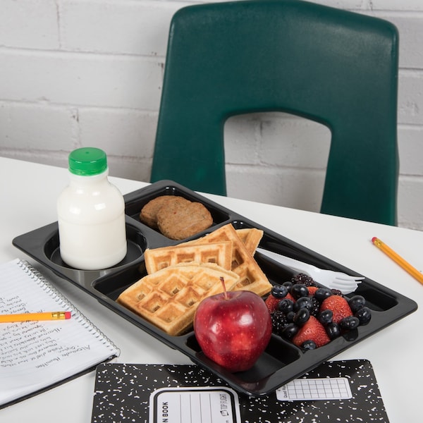 Carlisle Foodservice Omni-Direction Space Save Tray, Blk, PK24 - 61503