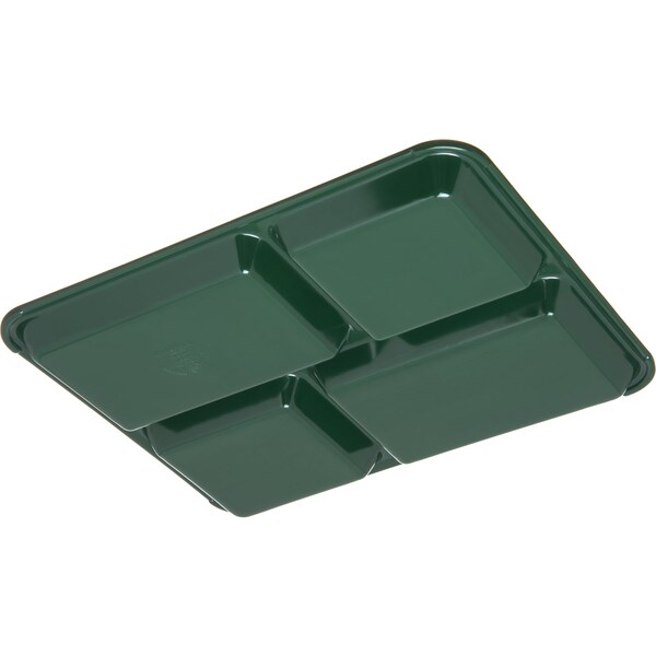 Carlisle Foodservice Tray, 4-Compartment, Forest Green, PK12 - KL44408