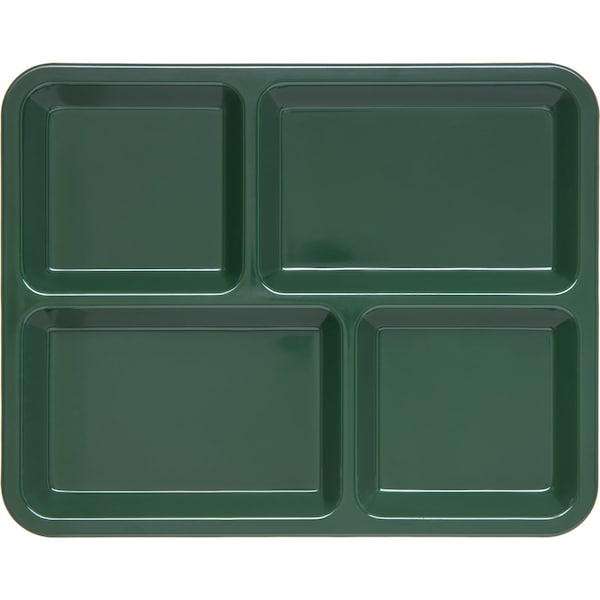 Carlisle Foodservice Tray, 4-Compartment, Forest Green, PK12 - KL44408