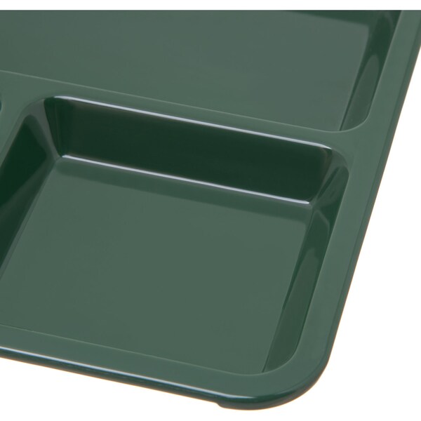 Carlisle Foodservice Tray, 4-Compartment, Forest Green, PK12 - KL44408