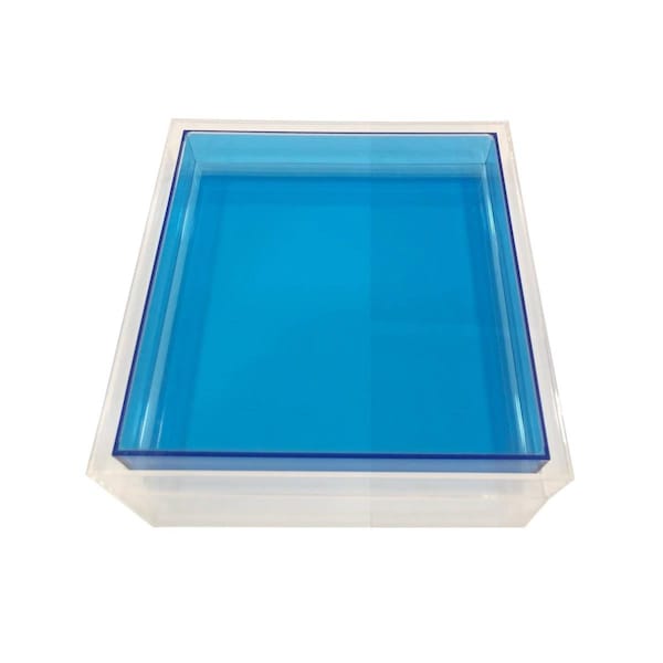Trascocina Neon Encased Lucite Tray, Blue - TR2482607