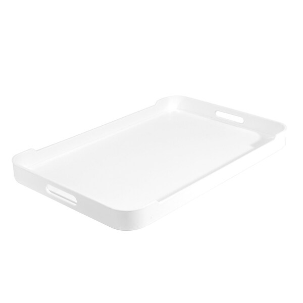 Hapco-Elmar R3060WHT-Essential 13.5x20" Rectangular Tray with Handles, White, PK 6 - R3060WHT