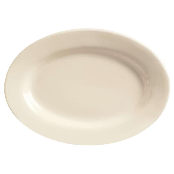 World Tableware Princess 11.5" Cream White Rolled Edge Medium Rim Platter, PK12 - PWC-13
