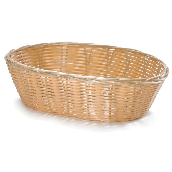 Tablecraft Handwoven, Oval Basket, Natural, PK12 - 1176W