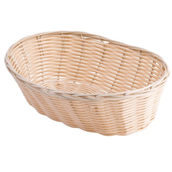 Tablecraft Handwoven, Oval Basket, Natural, PK12 - 1176W
